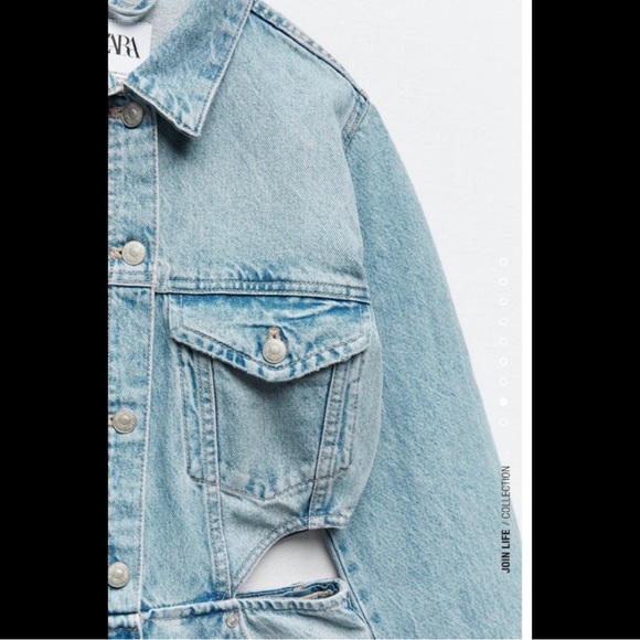 Zara full length blue denim jumpsuit with side cut-outs
NWT Bloggers favorite S - Picture 3 of 11